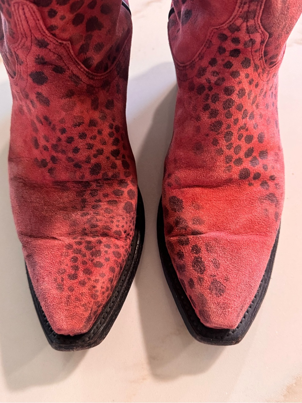 Lucchese Red Leopard-size 7 1/2 C - Picture 3 of 8